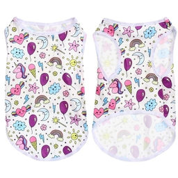 Цена за 2 шт. Майка для собак и кошек мелких и средних пород "БРО на стиле", яркая радуга, размер ХL (длина спинки 36см, объем груди 43см, от 9 до 12кг)