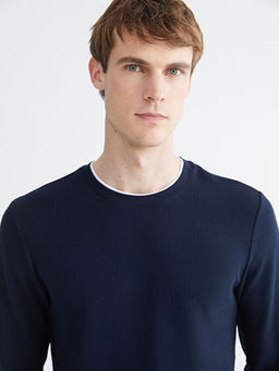 Bisiklet Yaka Uzun Kollu Erkek Ti??rt