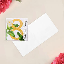 Цена за 20 шт. Открытка-мини «С праздником весны!», 7 × 7 см