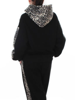 008 BLACK/LEOPARD Костюм спортивный зимний женский (95% хлопок, 5% полиэстер)