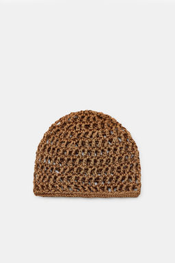 GORRO CASQUETE TRENZADO / Cobre - Zara фото 3