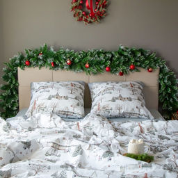 Постельное бельё Этель Winter countryside 2 сп 175х215 см, 200х220 см,70х70 см -2 шт,поплин 125 г/м2 фото 6