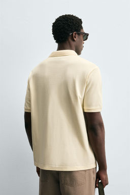 WASHED PIQU_ TEXTURE POLO SHIRT - Zara фото 3