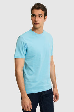 Erkek Regular Fit Bisiklet Yaka Aqua Basic Ti__rt