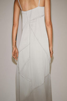 VESTIDO MIDI COMBINADO / Turquesa claro - Zara фото 3