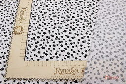Импорт.хлопок Жатка Цветочная легкость (черные цветочки), СОРТ2, ш.1.30м, хлопок-100%, 80гр/м.кв - Купава фото 6
