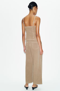 JEANS Z1975 WIDE LEG TIRO MEDIO PINZAS / Camel claro - Zara фото 10
