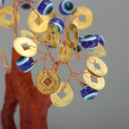 Бонсай декоративный «Денежное дерево», 16 глазок, 32 монеты, 16×6.7×5.2 см