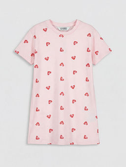 Kalp Bask?l? K?z ?ocuk Gecelik