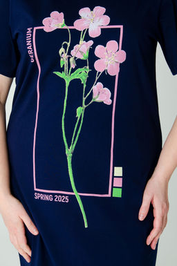 Арт. 4159 Домашняя туника женская 52-60 (5 шт) Цвет:темно-синий - Калинка фото 7