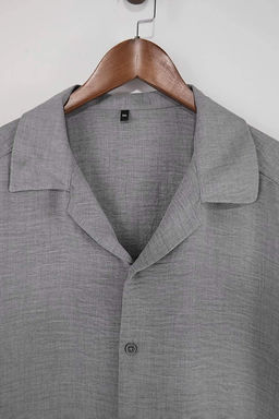 Gri Regular Erkek Buyuk Beden Gomlek TMNSS26AX00005