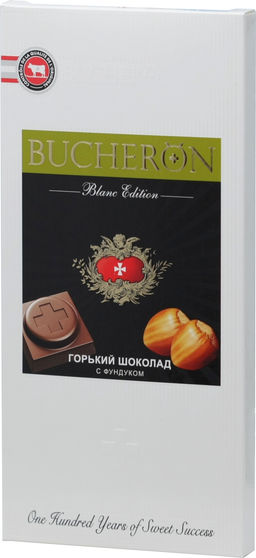 BUCHERON. Blanc Edition. Горький с фундуком 85 гр. карт.упаковка