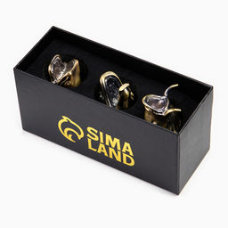 Рюмки для водки "Удачный улов", подарочный набор на 3 персоны, рюмки 50 мл, бронза