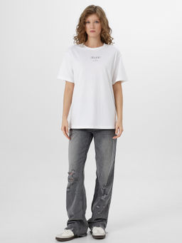 Футболка женская белая с надписью Stone all natural - Mark formelle фото 3