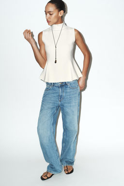 KNIT PEPLUM TOP