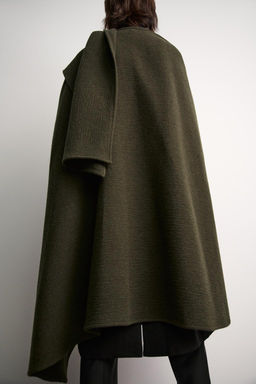ASYMMETRIC WOOL BLEND CAPE ZW COLLECTION - Zara фото 4