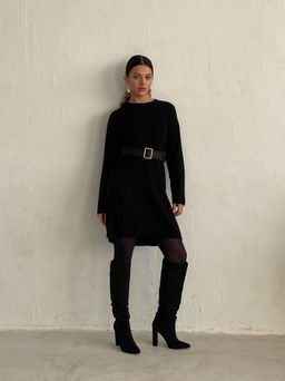 11333 Платье чёрное вязаное - Martichelli фото 8