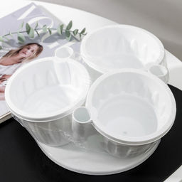 Кашпо многоярусное Plast-Avenue «Каскад», 3 шт., 700 мл, пластик, белое