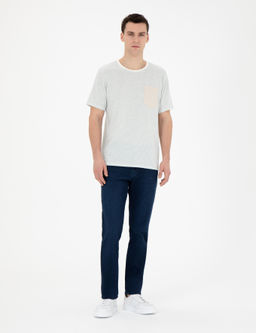 Koyu Lacivert Straight Fit Jean Pantolon