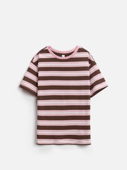 ACOOLA / Футболка детская для девочек Sonora1 бордовая полоска