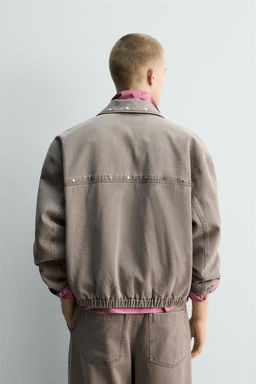 LIMITED EDITION RELAXED FIT STUDDED JACKET - Zara фото 11