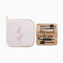 Набор кухонный «Этель» Sweet: прихватка 19×19 см, подставка под горячее