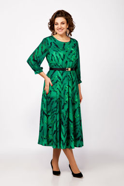 Платье Swallow 806.1 малахит/черный принт розы фото 3