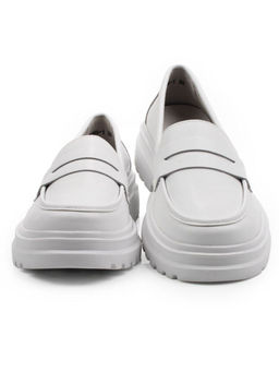 03-YG99-1 WHITE Лоферы женские (натуральная кожа)