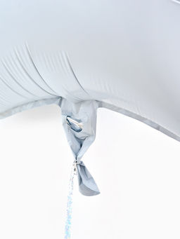 Цена за 2 шт. Воздушные шары фольгированные 18" "Звезда" цвет белый,  набор 5 штук