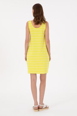 Женское неоново-желтое трикотажное платье Неожиданная скидка в корзине - U.s. polo assn фото 4