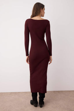 TRENDYOLMILLA Siyah Duz Maxi Triko Premium Iplik/Ozel Iplik Elbise TWOAW25EL00052 фото 16