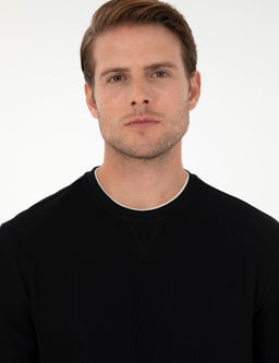 Siyah Regular Fit Sweatshirt - Pierre cardin фото 2