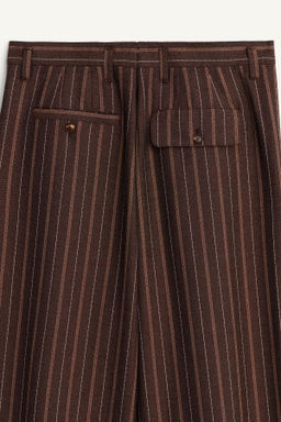 LIMITED EDITION STRIPED WIDE-LEG TROUSERS - Zara фото 8