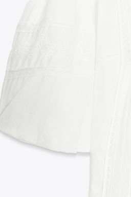 ZW COLLECTION EMBROIDERED ROMANTIC BLOUSE - Zara фото 7