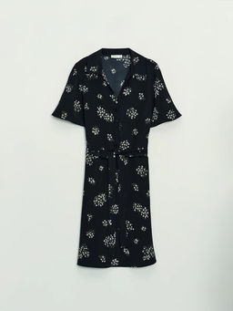 Платье с поясом и цветочным принтом - Zarina фото 8