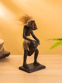 Сувенир «Абориген барабанщик», 8×9×22 см, дерево