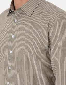 Haki Slim Fit _izgili Uzun Kollu G_mlek - Pierre cardin фото 7
