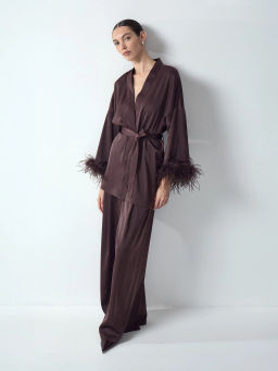Блузка-кимоно с перьями, B2724/samali
