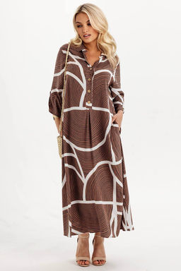 Платье штапель 6145/02/Кофейный - Rise фото 3