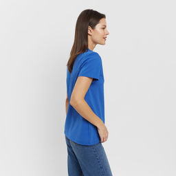Футболка женская MINAKU: Basic line, цвет электро, размер 46