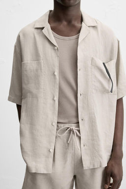 100% LINEN SHIRT - Zara фото 14