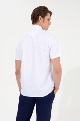 Мужская белая рубашка с коротким рукавом - U.s. polo assn фото 5