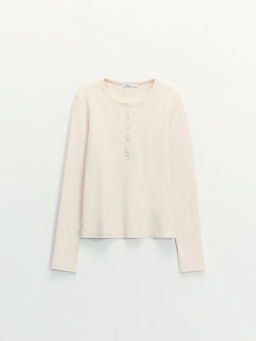 Лонгслив с застежкой на груди / Zarina  фото 2