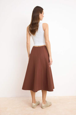 Kahverengi Dikis Detayl? Pamuk Etek TWOSS26ET00057 - Trendyolmilla фото 4