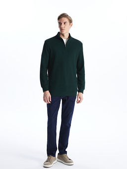 Dik Yaka Erkek Sweatshirt