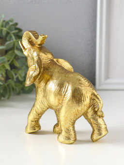 Фигурка полистоун «Золотой слон», 12×5.6×15.5 см