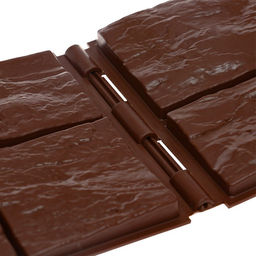 Ограждение декоративное, 24×177.5 см, 5 секций, пластик, тёмно-коричневое, «Камень»