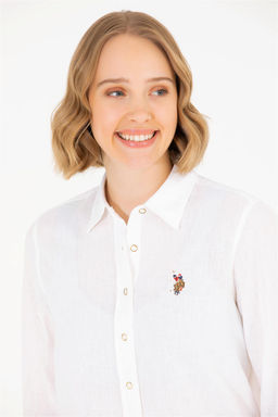 Рубашка женская белая Uzunkol Basic - U.s. polo assn фото 8