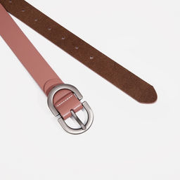 Ремень женский, ширина 3 см, винт, пряжка металл, цвет пудра - Simaland фото 2