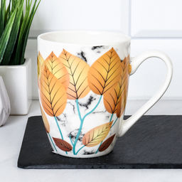 Кружка 350 мл Листья Акварель фарфор арт. G912 (736170)